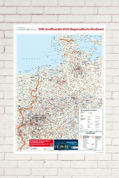SHK Postleitzahlenkarte Nordwest
