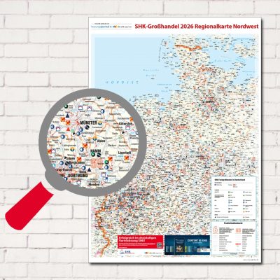 SHK Postleitzahlenkarte Nordwest
