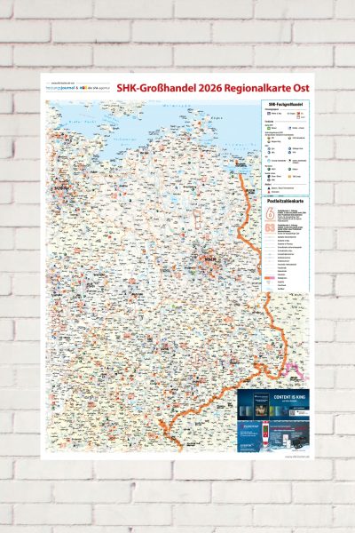 SHK Postleitzahlenkarte Ost