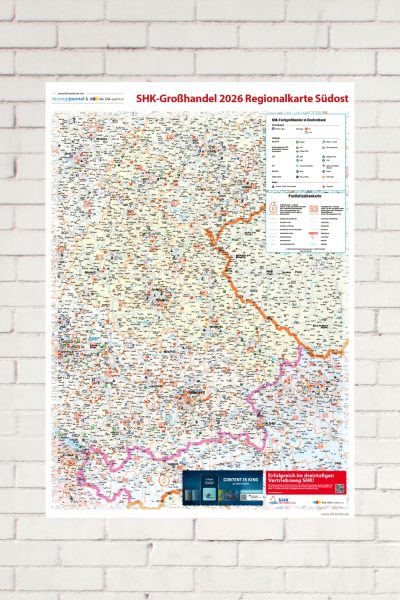 SHK Postleitzahlenkarte Südost