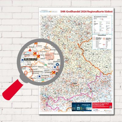 SHK Postleitzahlenkarte Südost