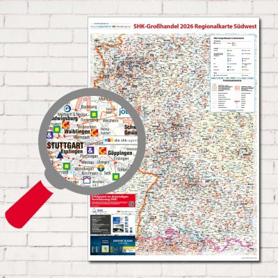 SHK Postleitzahlenkarte Südwest
