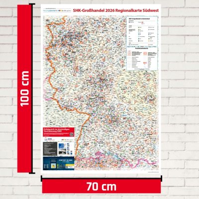 SHK Postleitzahlenkarte Südwest